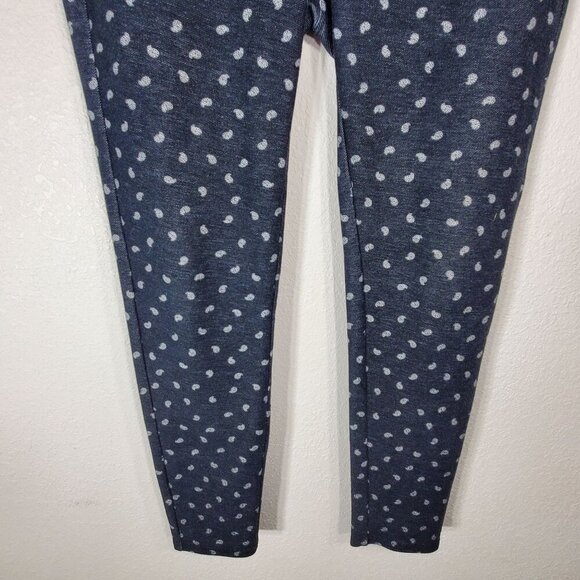 MICHAEL KORS Womens Designer Paisley Jeggings Blue White Size Medium Stretch M - Picture 10 of 12
